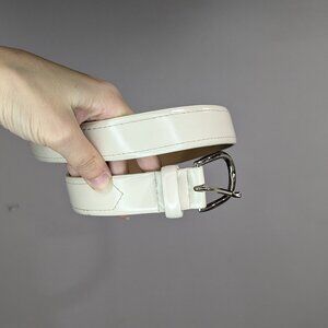 Toledano Pleather Belt White Size Small